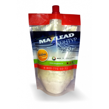 Контурная эмаль Maxlead Lux белый перламутр "Контур Б отвердитель" (0,25 литра)